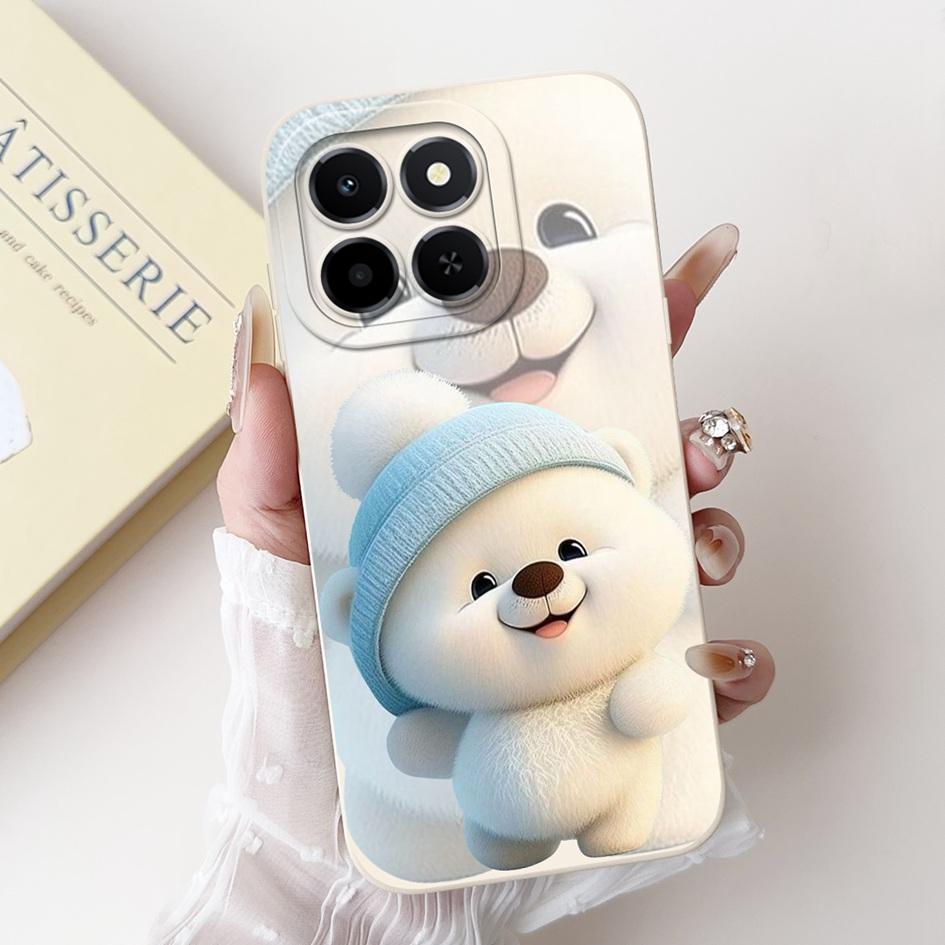 6.61" For Honor X6c 2025 Case Cute Panda Rabbit Soft Liquid Silicone Shockproof TPU Back Cover For HonroX6c Play 9C NIC-LX1 Para