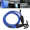 1/3/5PCS Stretch Elastic Adjustable Bungee Cords Hooks Bikes Rope Tie Luggage Car Strap Roof Rack Extra Wide Opening Steel Hook