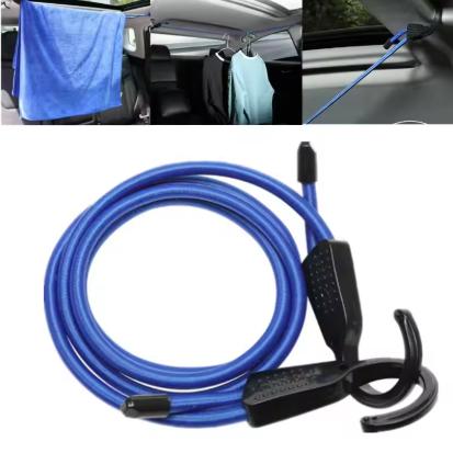 1/3/5PCS Stretch Elastic Adjustable Bungee Cords Hooks Bikes Rope Tie Luggage Car Strap Roof Rack Extra Wide Opening Steel Hook