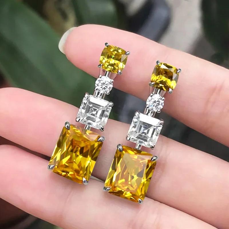 

2026 Newly Green White Stud Earrings Women Graceful Female Wedding Anniversary Gift Noble Lady s Party Zircon Drop Shipping