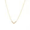 Exquisite Heart-Shaped 18K Gold-Plated Stainless Steel Necklace with Diamonds – Light Luxury Clavicle Chain