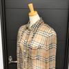 BURBERRY Check pattern see-through Blouse Shirt Long sleeve shirt