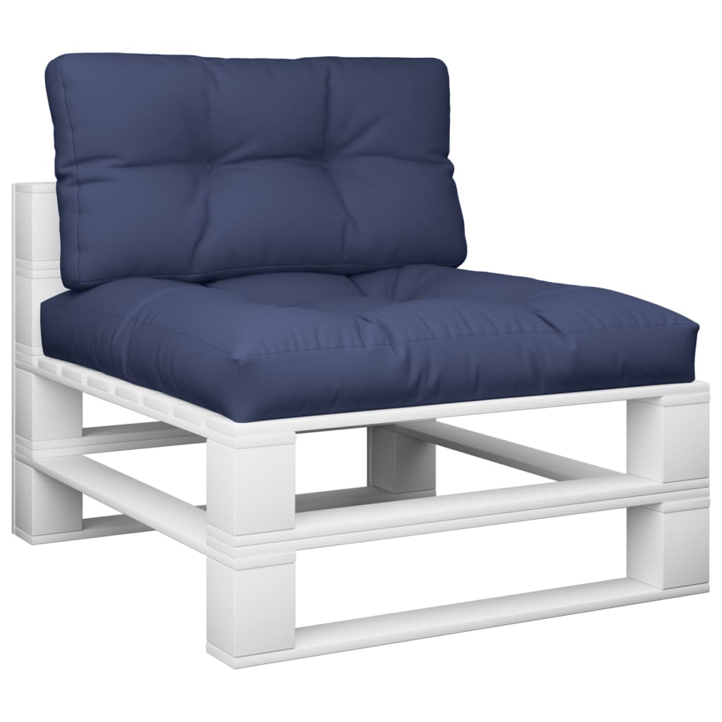 Vidaxl Pallet Sofa Cushions, 2 Pcs, Navy Blue, Fabric