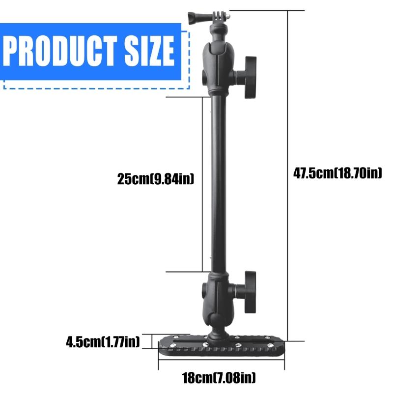 Heavy Type Kayaks Action Camera Holder Adjustable Kayaks Camera Mount for Paddling Equipment Accessories