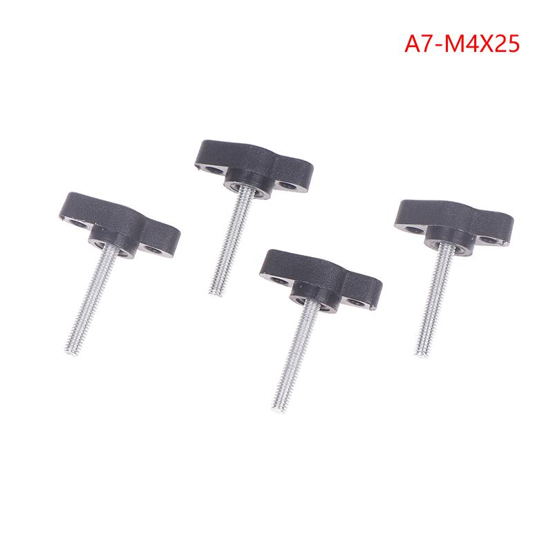 4Pcs 304 Stainless Steel Thumb Screws M4 Z-Shaped Handle Bolt Hand Knob Mechanically Adjustable Thumb Butterfly Wing Screws