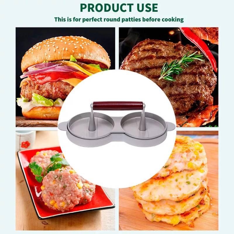 Premium Aluminum Burger Press For Perfectly Shaped Meat Patties With Durable Design
