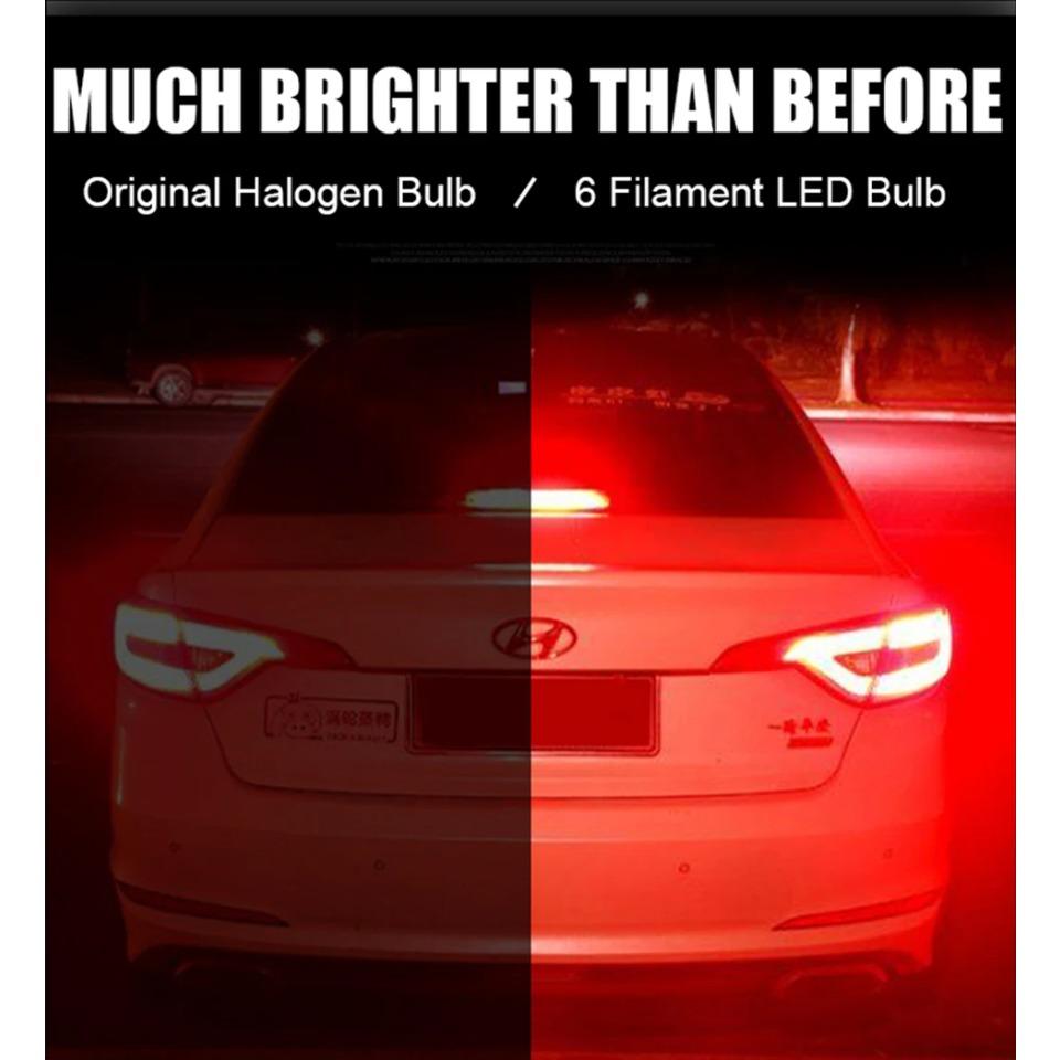1X Ba15s 1156 Led P21W Vehicle Reverse Turning Instructions Lamp 6 Filament Chip Car Light Bulb S25 Auto White RED 12v 6000K
