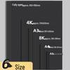 Round White and Black Cardstock: A3, A4, A5 Sizes