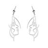 Alloy Face Elegant Earrings For Women Modern Cartoon Expression Design Jewelry