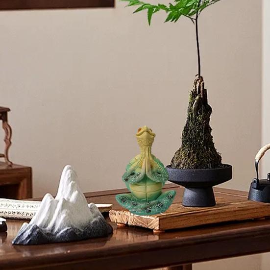 Ornament Broască Țestoasă Meditație Yoga Figurina Statuetă Sculptură Animal Interior