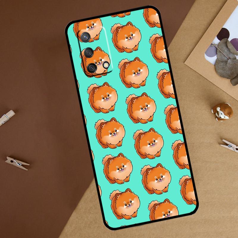 Cartoon Pomeranian Dog For Oppo A40 A60 A80 A74 A94 A54 A18 A38 A58 A78 A98 A16 A76 A96 A15 A57S A17 A77 Phone Case
