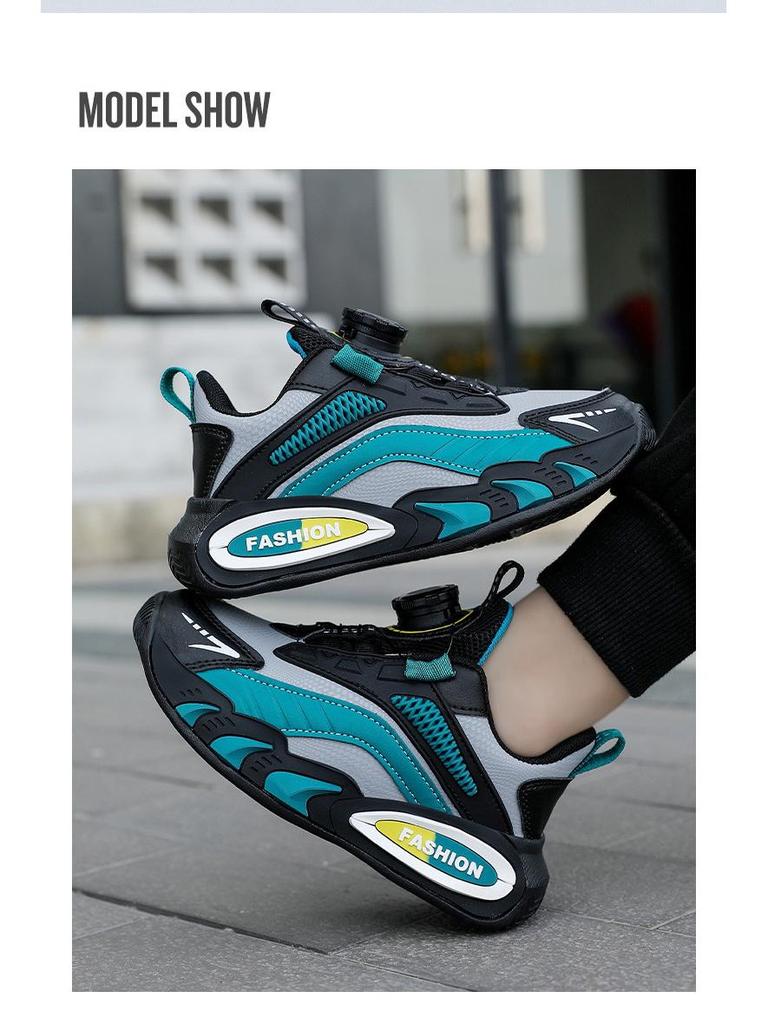 2025 Kids' Leather Basketball Shoes - Lightweight, Spring & Autumn