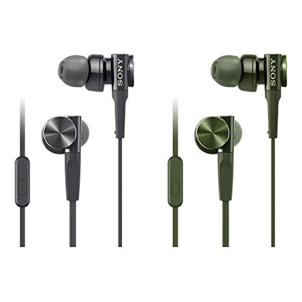 Sony earphones deep bass model MDR-XB75AP: Canal type with remote control and microphone, black MDR-XB75AP B