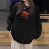 Female Spring Autumn Casual Sports O Neck Long Sleeve Oversize Tomato Printed Pullover Hoodies Sweatshirt Top
