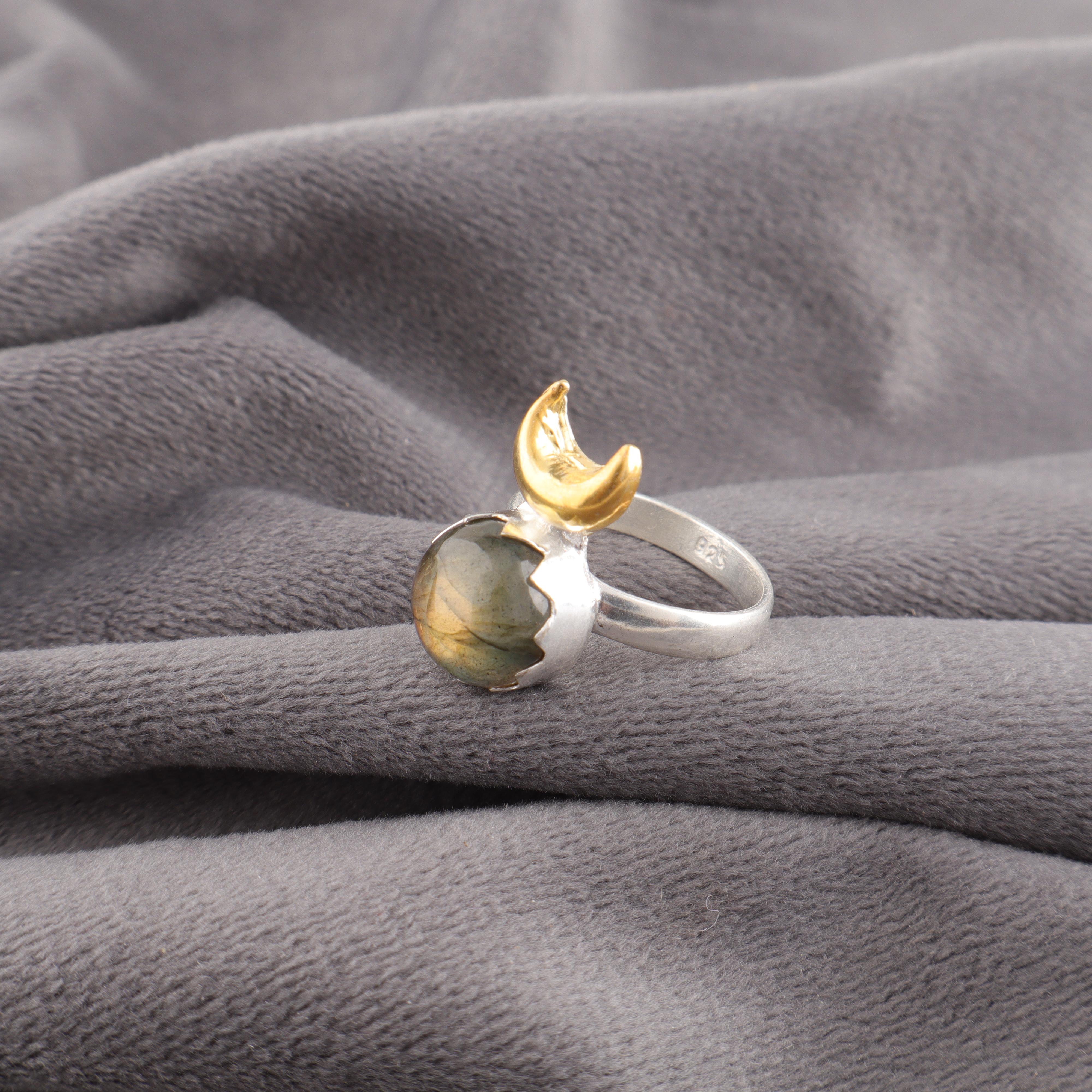 

Кольцо с лабрадоритом, ювелирное изделие из серебра 925 пробы, серебряное кольцо ручной работы, привлекательное серебряное кольцо для подарка на День благодарения 4 синий