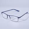 Classic Business Reading Glasses For Men Alloy Frame Readers Eyewear Ultra Light Blue Light Blocking Lens Presbyopia Glasses+175