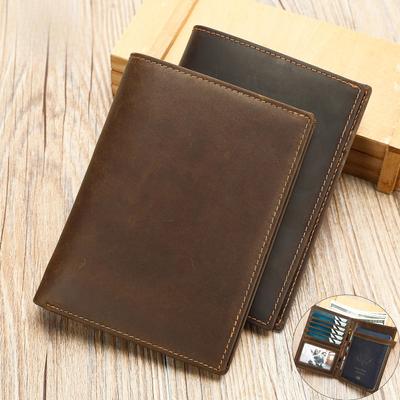 Genuine Leather Large-capacity Wallet Multi-functional Crazy Horse Pickup Bag High-end Cowhide Wallet