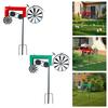 Handgefertigter Metalltraktor Gartenwindmühle Vintage Eisenkunst Skulptur Windrad Pfahl Ornament für Veranda Zuhause Rasen Hinterhof Innenbereich