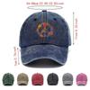 Herren Damen Retro Boho Baseballkappe mit mehrfarbigem floralem Wirbelmuster Viskose gewaschen Geeignet für Outdoor Strand Festival