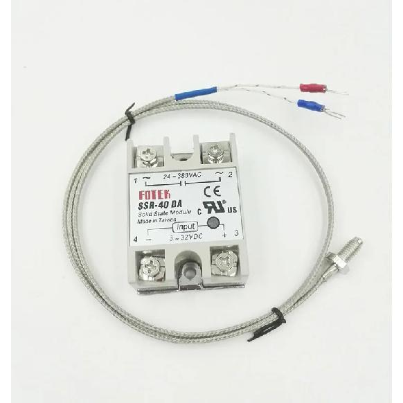 REX-C100 Digital PID Thermostat Temperature Controller digital REX-C100 40A SSR Relay/K Thermocouple Probe/heat sink