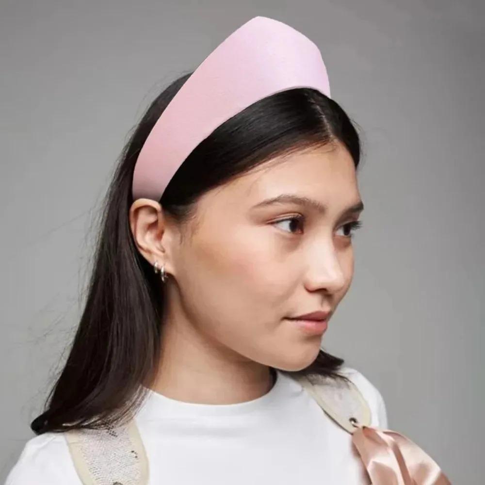 Vintage Velvet Crown Headband Temperament Crown Simple Anti Slip Adult Hair Clip Wide Edge Headband Girls Hair Styling Accessory
