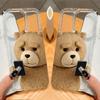 Popular bear looking at mobile phone Phone Case for Oppo A60 A98 A78 A38 A57 A76 A55 A74 A94 A54 A16 A93 A92 4G 5G Clear Cover