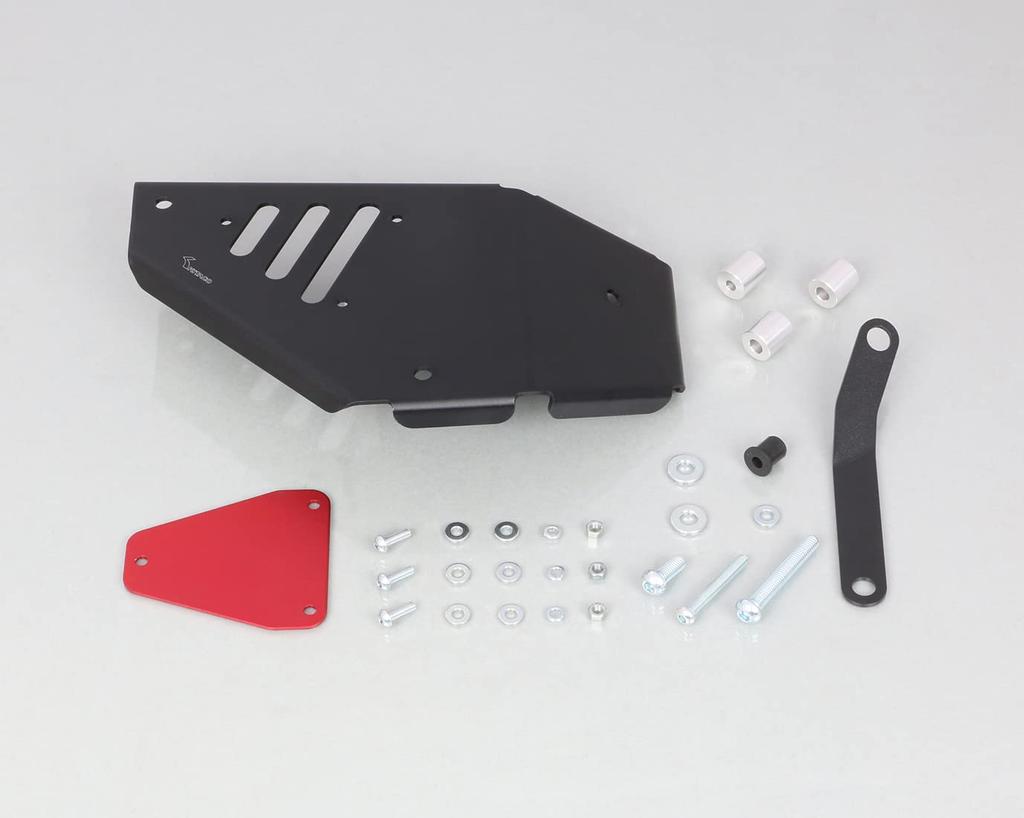 Cache latéral droit KITACO Type 2 Monkey 125 (Noir rouge) (JB03/JB05) 615-1301020