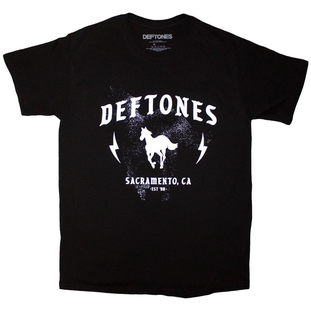 Официальная футболка Deftones Electric Pony Черная Классический Рок Метал-группа Лицензированная 2XL