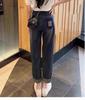 Women's Plus Velvet High Waist Carrot Jeans - Autumn/Winter 2024, Loose Fit, Pear-Shaped, Slimming, Plus Size.