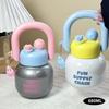 800Ml Big Belly Plastic Water Bottles With Handle Tea Filter Double Drink Kettle Cute Girls Juice Milk Bubble Coffee Sippy Cup