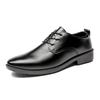 Business Leather Shoes Men's Black Casual Shoes Simple Fashion Best Man Wedding Shoes Versatile Lace-up Soft Sole Non-slip Men's Shoes