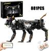 MOC STEM Dark Night Mechanical Leopard Model Building Blocks with Motor Set Experiment Educational Bricks Toys for Kids Gifts