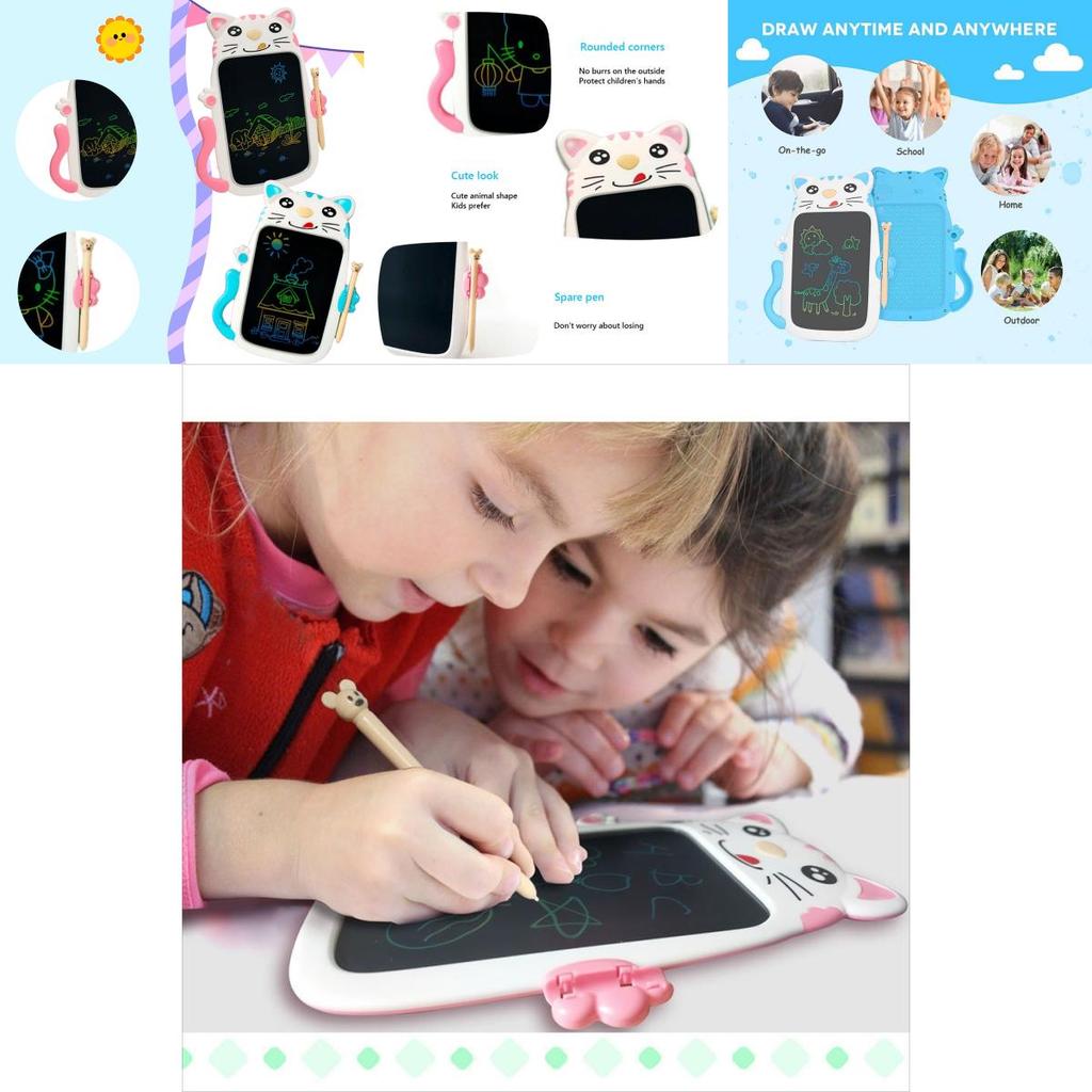 Cartoon Cat Lcd Writing Tablet For Kids