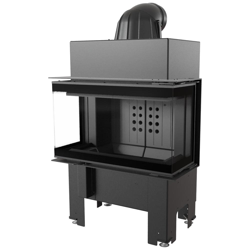 Steel fireplace KRATKI NBC 680/280 7 kW Ø 160 black thermotec