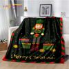 Christmas Tree New Year Nutcracker Cartoon Fairy Tales Blanket,Soft Throw Blanket for Home Bedroom Bed Sofa Cover Child Gift