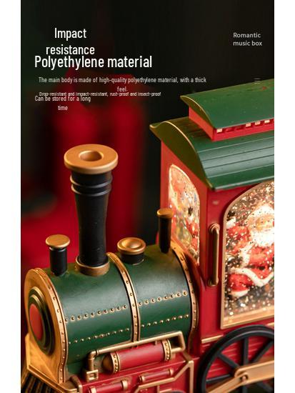 Holiday Snowfall Train Car Music Box Crystal Ball Toy for Kids & Seniors - Perfect Birthday Gift or Lamp