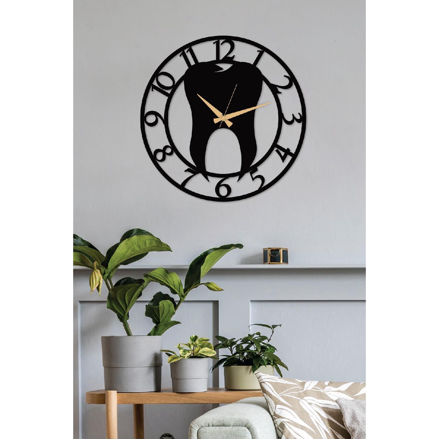 

Металлические черные настенные часы с номерами стоматологов — часы для дома/офиса — подарочные часы — 50 х 50 см чёрный