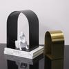 Golden Arches Geometric Hollow Semicircle Metal Handicraft Handicraft Sculpture Metal Figurine Room Decoration Accessories