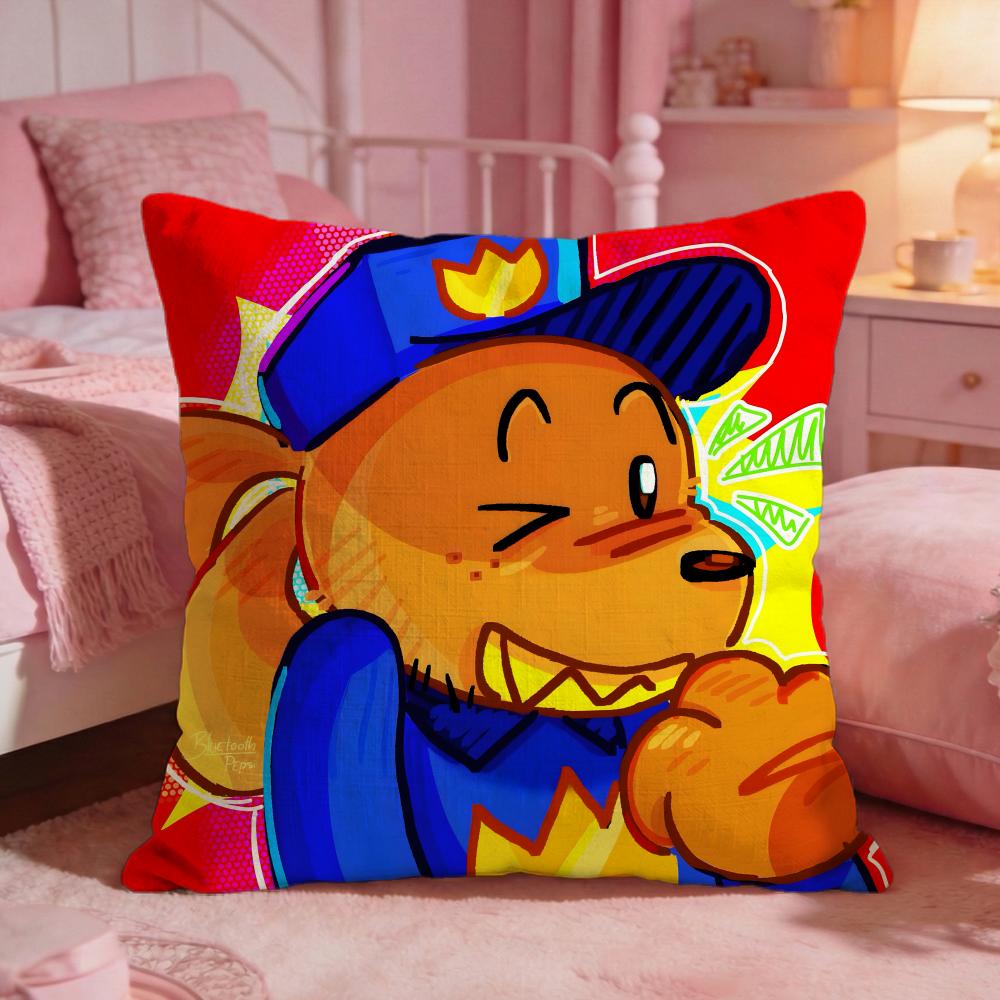 DDogmans Cute Cartoon Cushion Cover Premium Comfort Reversible Pillow Cove Two In One Design For Any Room  Car Interior