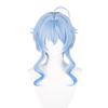 Blue Short Wig, Chignon Style, Heat-Resistant Wig, Cosplay Accessory, Wig Net Included, Perfect for Comic Market Events, Halloween, School Festivals,