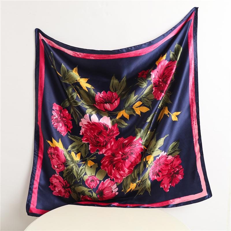 

90 * 90 см новый шелковый шарф женский весенне-летний декоративный шарф солнцезащитный дорожный платок осенне-зимний шарф тонкий выпуск 90*90cm