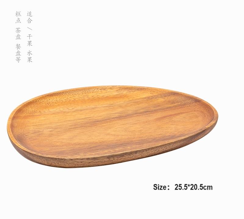 HeMu-Acacia Wooden Plate Set, Special-Shaped, Cake, Dessert, Fruit Serving, Small Sushi, Food Dishes, Premium Acacia