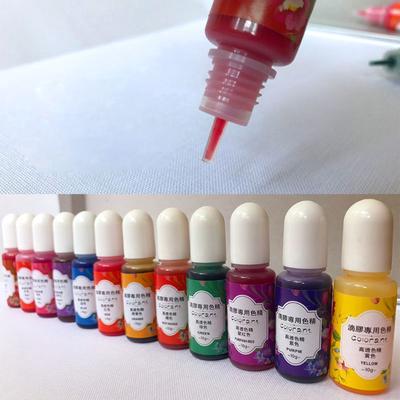 13 kolorów Żywica epoksydowa UV Barwnik Płynny pigment epoksydowy Żywica Barwnik Odporność na blaknięcie10 ml Przezroczysty