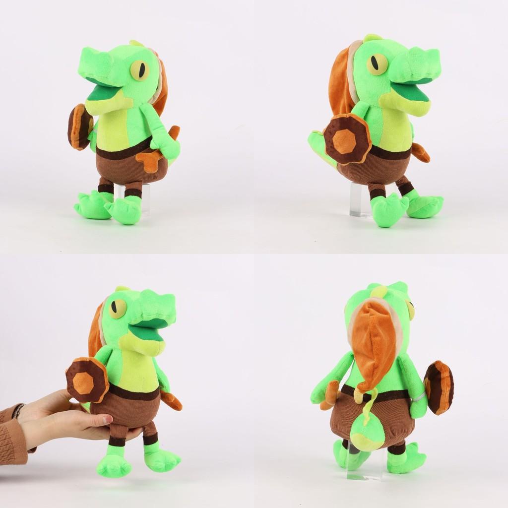 Adorable Lil Gator Game Plush Toy Soft Green Cartoon Animal For Kids 28cm Height
