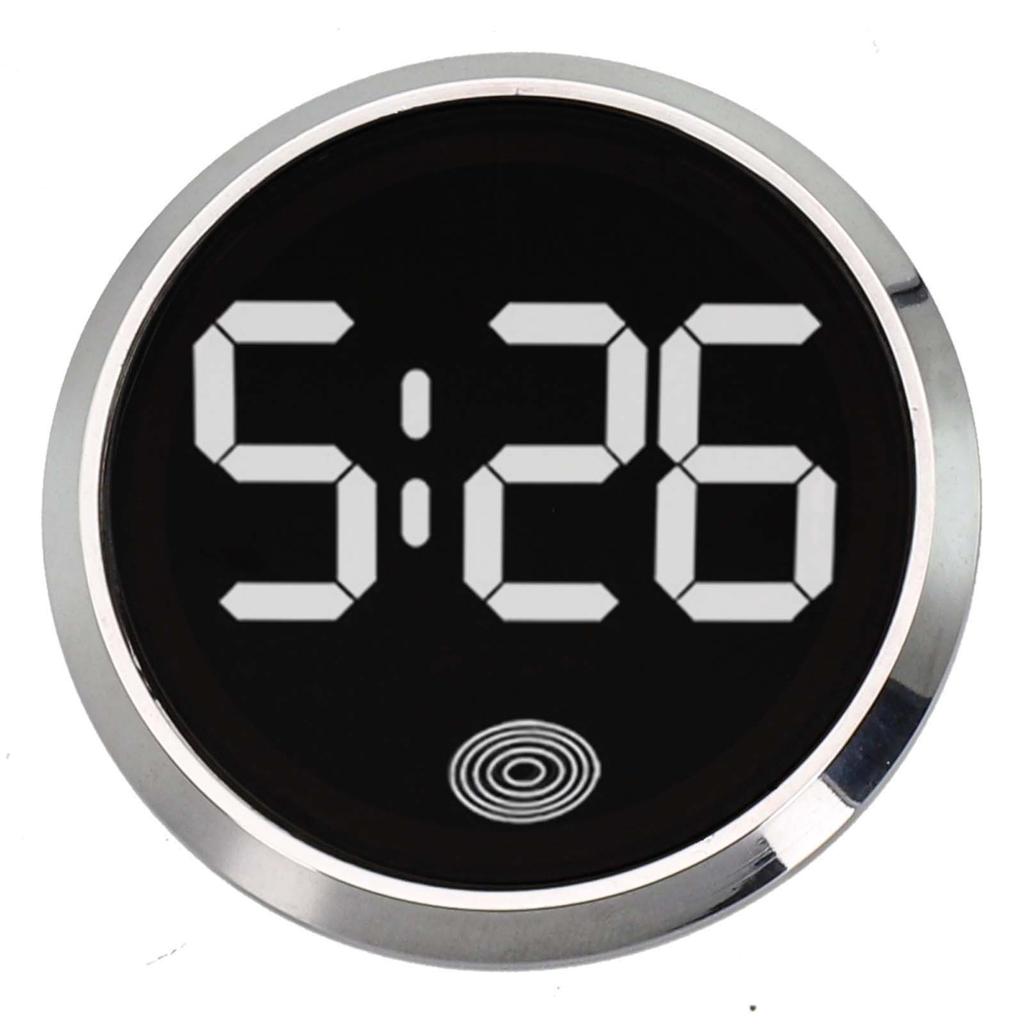 1pc Car Luminous Clock  Automobiles Internal Stick-On Mini Digital Watch Circular LED Electronic Watch Auto Interior Accessories