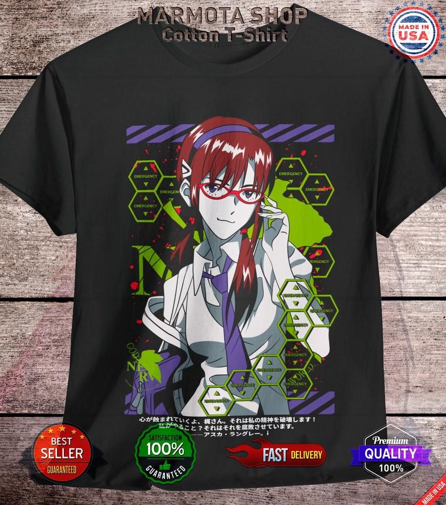 

Mari Makinami Neon Genesis Evangelion Shirt Waifu Ecchi Sexy Anime Tee T-Shirt 4XL