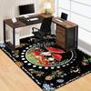 Mushroom Circle Rug - Enchanted Forest Design for Kids Room Fairy Tale Themed Home Decor Anti slip carpet can be machine washed