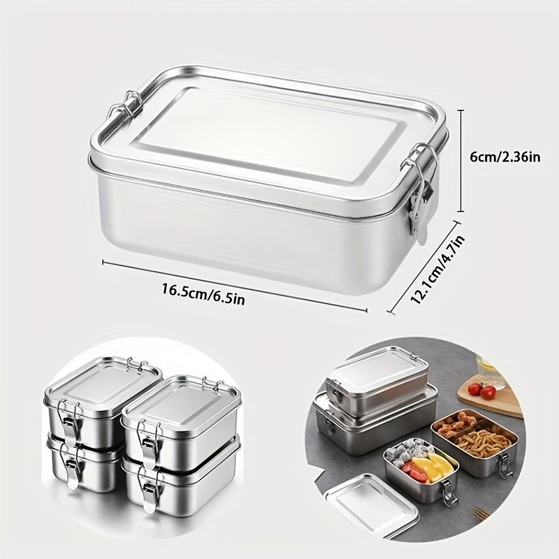 1pcs Double Layer 304 Stainless Steel Lunch Box Compartment Bento for Outdoor Student Leakproof American Style Food Container