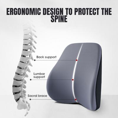 Car Headrest Lumbar Support Lumbar Cushion Memory Foam Cushion Backrest Lumbar Pillow Car Comfortable Neck Pillow Car Accsesorie