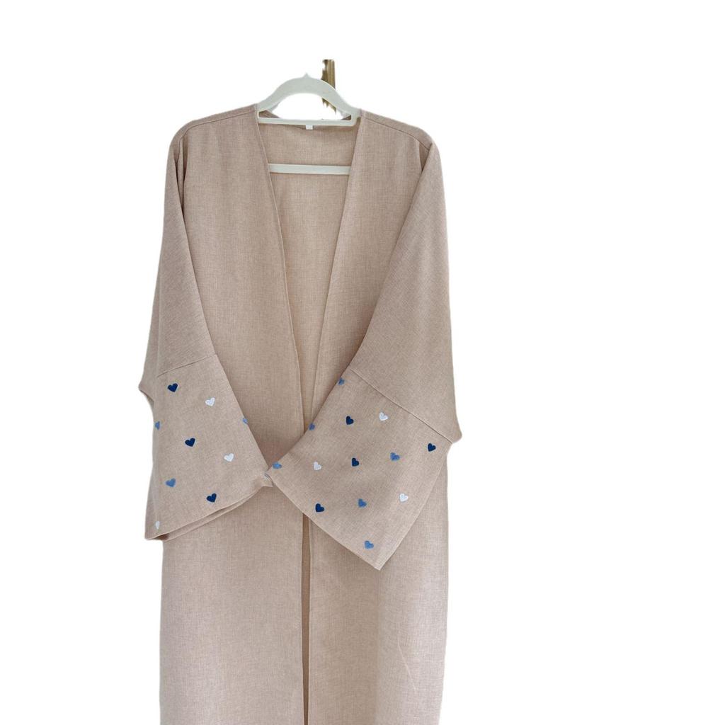 2024 TikTok Fashion Elegant Embroidered Cardigan Robe - Dubai Turkey Collection